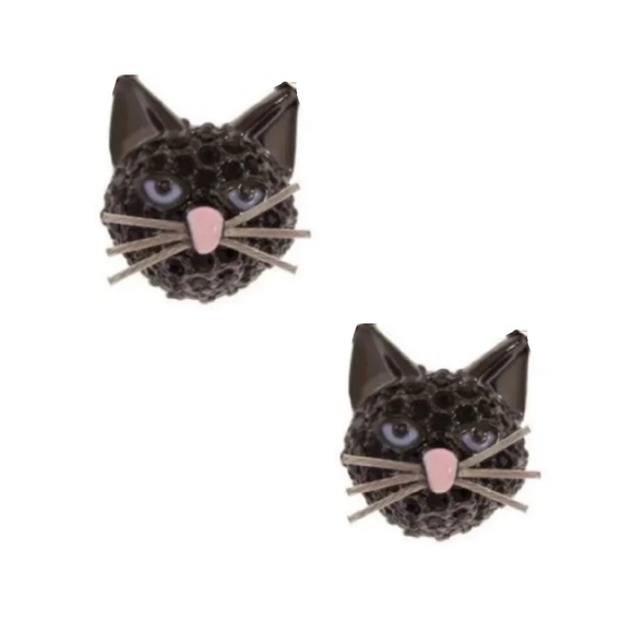 $78 Kate Spade ‘Out of the Bag’ Black Cat Studs - Picture 4 of 5